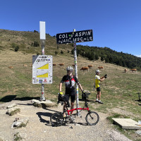 Col d'Aspin summit - my turn for a photos TdF 100 No.9 Arreau Col d'Aspin summit