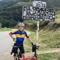 Looking cool and relaxed after climbing Col de la Core out from Ourjout - TdF 100 No. 19 Col de la Core out from Ourjout
