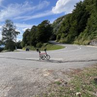 hairpins to race down on the Col de Mente hairpins to race down on the Col de Mente