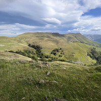 The climb to Port de Larrau from Laugibar The climb to Port de Larrau from Laugibar