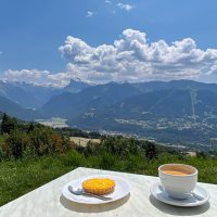The best ever tart au citron at Col de Joux Plane The best ever tart au citron at Col de Joux Plane