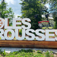 Brompton posing on the Cote des Rousses