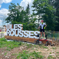 determined pose at the Cote des Rousses determined pose at the Cote des Rousses