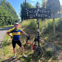 Looking cool and in control on the Col de Tamie Looking cool and in control on the Col de Tamie