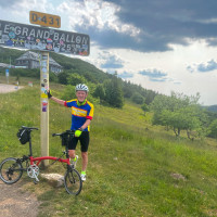 Trying to smile at the Grand Ballon Trying to smile at the Grand Ballon