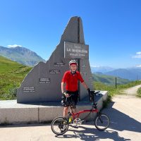 A new Col de la Madeleine summit marker A new Col de la Madeleine summit marker