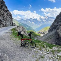 Best not overshoot the bend at the Col de l'Iseran Best not overshoot the bend at the Col de l'Iseran