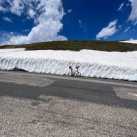 Snow bank at Col de l'Iseran Snow bank at Col de l'Iseran