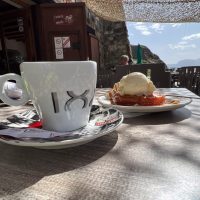 Well earned coffee and tart Well earned coffee and tart