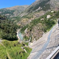 Down in the valley from Lac du Chambon dam Down in the valley from Lac du Chambon dam