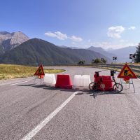 Sestrieres road block Sestrieres road block