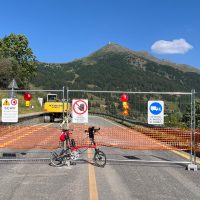 Sestrieres road block Sestrieres road block