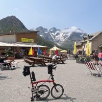Sandwiches, beer, coffee and tat on the Col du Lauteret Sandwiches, beer, coffee and tat on the Col du Lauteret