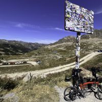 Col de la Lomabarde sign (I think). Col de la Lomabarde sign (I think).